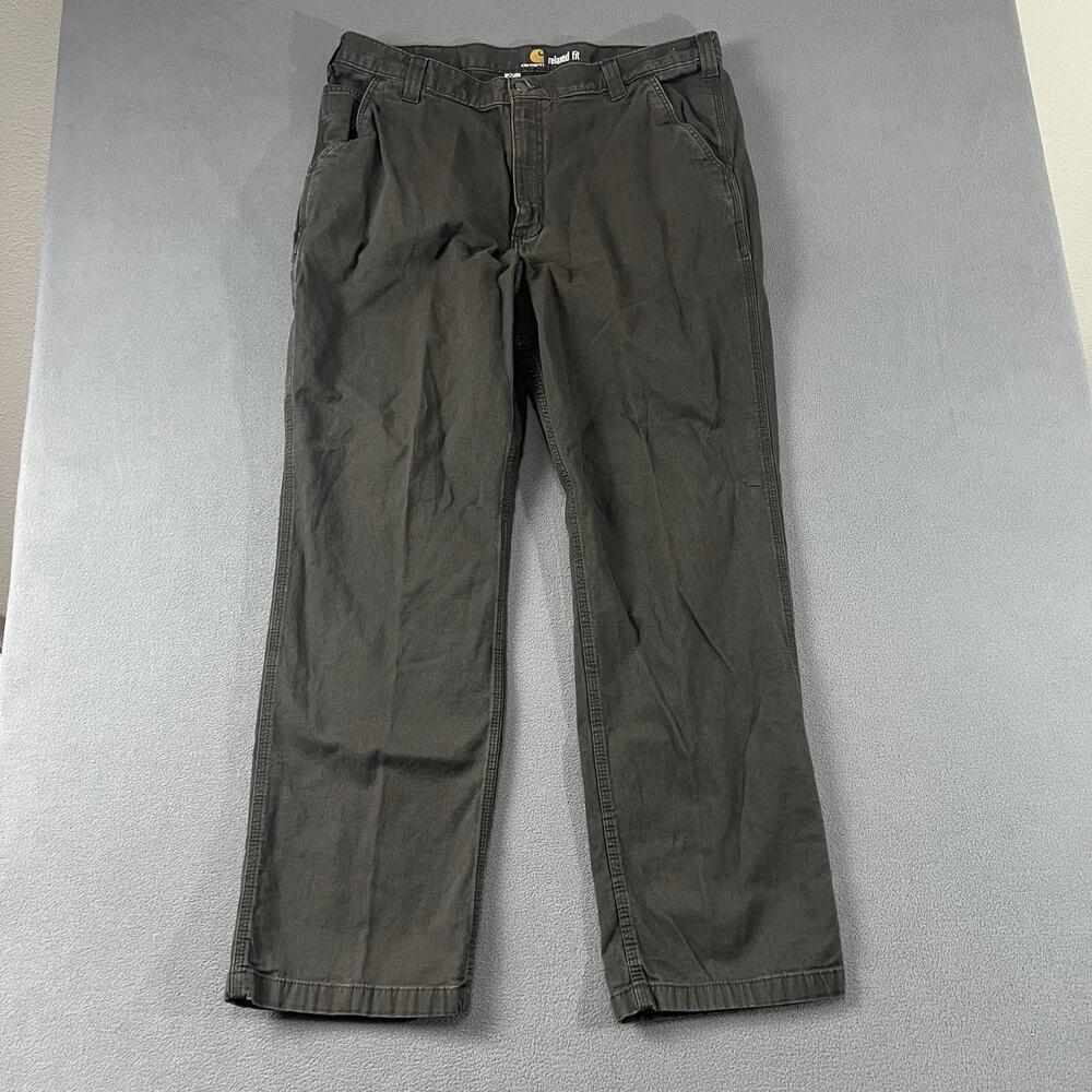 Carhartt Pants Mens 40X32 Gray Relaxed Fit Carpenter Outdoor Workwear Jeans